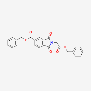 molecular formula C25H19NO6 B3542381 Benzyl 1,3-dioxo-2-(2-oxo-2-phenylmethoxyethyl)isoindole-5-carboxylate 
