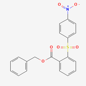 molecular formula C20H15NO6S B3542392 benzyl 2-[(4-nitrophenyl)sulfonyl]benzoate 