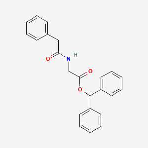 molecular formula C23H21NO3 B3542405 diphenylmethyl N-(phenylacetyl)glycinate 