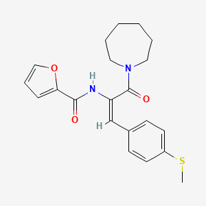 molecular formula C21H24N2O3S B3542603 N-{1-(1-azepanylcarbonyl)-2-[4-(methylthio)phenyl]vinyl}-2-furamide 