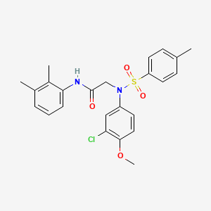 molecular formula C24H25ClN2O4S B3542683 N~2~-(3-chloro-4-methoxyphenyl)-N-(2,3-dimethylphenyl)-N~2~-[(4-methylphenyl)sulfonyl]glycinamide 