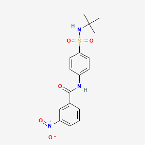 molecular formula C17H19N3O5S B3542828 N-[4-(tert-butylsulfamoyl)phenyl]-3-nitrobenzamide 