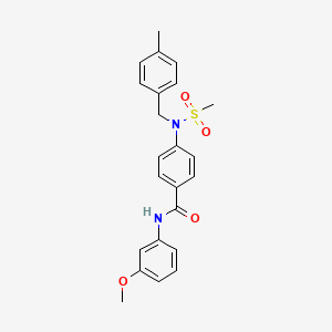 molecular formula C23H24N2O4S B3542853 N-(3-methoxyphenyl)-4-[(4-methylbenzyl)(methylsulfonyl)amino]benzamide 