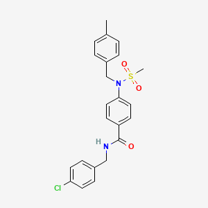 molecular formula C23H23ClN2O3S B3542866 N-(4-chlorobenzyl)-4-[(4-methylbenzyl)(methylsulfonyl)amino]benzamide 