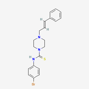 molecular formula C20H22BrN3S B3542901 N-(4-bromophenyl)-4-[(2E)-3-phenylprop-2-en-1-yl]piperazine-1-carbothioamide 