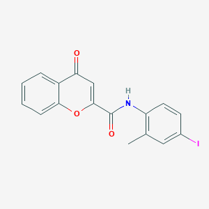 molecular formula C17H12INO3 B3542940 N-(4-iodo-2-methylphenyl)-4-oxo-4H-chromene-2-carboxamide 