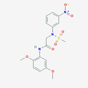 molecular formula C17H19N3O7S B3542968 N-(2,5-dimethoxyphenyl)-2-(N-methylsulfonyl-3-nitroanilino)acetamide 