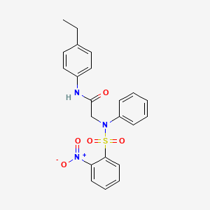 molecular formula C22H21N3O5S B3542978 N~1~-(4-ethylphenyl)-N~2~-[(2-nitrophenyl)sulfonyl]-N~2~-phenylglycinamide 