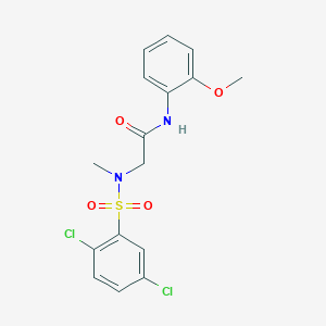 molecular formula C16H16Cl2N2O4S B3543008 N~2~-[(2,5-dichlorophenyl)sulfonyl]-N~1~-(2-methoxyphenyl)-N~2~-methylglycinamide 