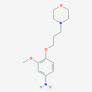 molecular formula C14H22N2O3 B354307 3-Methoxy-4-(3-morpholinopropoxy)aniline CAS No. 700804-30-4