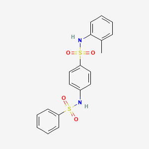 molecular formula C19H18N2O4S2 B3543074 N-(2-methylphenyl)-4-[(phenylsulfonyl)amino]benzenesulfonamide 