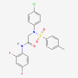molecular formula C21H17ClF2N2O3S B3543082 N~2~-(4-chlorophenyl)-N~1~-(2,4-difluorophenyl)-N~2~-[(4-methylphenyl)sulfonyl]glycinamide 