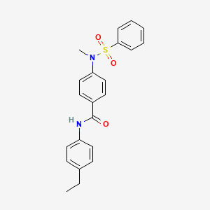 molecular formula C22H22N2O3S B3543151 N-(4-ethylphenyl)-4-[methyl(phenylsulfonyl)amino]benzamide 