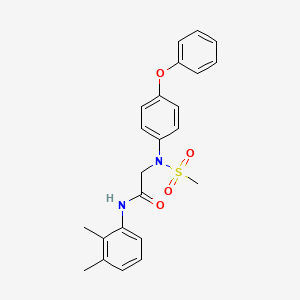 molecular formula C23H24N2O4S B3543167 N~1~-(2,3-dimethylphenyl)-N~2~-(methylsulfonyl)-N~2~-(4-phenoxyphenyl)glycinamide 