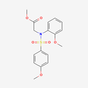 molecular formula C17H19NO6S B3543179 methyl 2-(2-methoxy-N-(4-methoxyphenyl)sulfonylanilino)acetate 