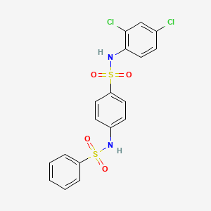 molecular formula C18H14Cl2N2O4S2 B3543185 N-(2,4-dichlorophenyl)-4-[(phenylsulfonyl)amino]benzenesulfonamide 