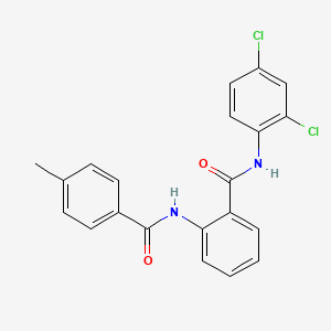 molecular formula C21H16Cl2N2O2 B3543410 N-(2,4-dichlorophenyl)-2-[(4-methylbenzoyl)amino]benzamide 