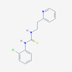 molecular formula C14H14ClN3S B3543416 N-(2-chlorophenyl)-N'-[2-(2-pyridinyl)ethyl]thiourea 