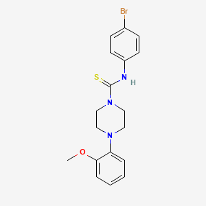 molecular formula C18H20BrN3OS B3543422 N-(4-bromophenyl)-4-(2-methoxyphenyl)piperazine-1-carbothioamide 