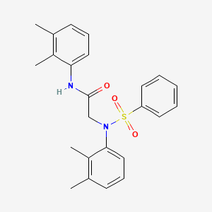 molecular formula C24H26N2O3S B3543475 N~1~,N~2~-bis(2,3-dimethylphenyl)-N~2~-(phenylsulfonyl)glycinamide 
