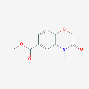 molecular formula C11H11NO4 B354350 methyl 4-methyl-3-oxo-3,4-dihydro-2H-1,4-benzoxazine-6-carboxylate CAS No. 861348-36-9
