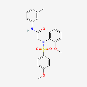 molecular formula C23H24N2O5S B3543538 N~2~-(2-methoxyphenyl)-N~2~-[(4-methoxyphenyl)sulfonyl]-N~1~-(3-methylphenyl)glycinamide 