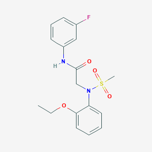 molecular formula C17H19FN2O4S B3543576 N~2~-(2-ethoxyphenyl)-N~1~-(3-fluorophenyl)-N~2~-(methylsulfonyl)glycinamide 