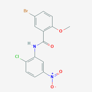molecular formula C14H10BrClN2O4 B3543581 5-bromo-N-(2-chloro-5-nitrophenyl)-2-methoxybenzamide 
