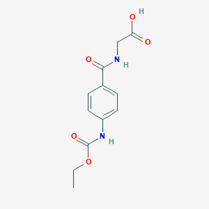 molecular formula C12H14N2O5 B354365 N-{4-[(ethoxycarbonyl)amino]benzoyl}glycine CAS No. 893782-05-3