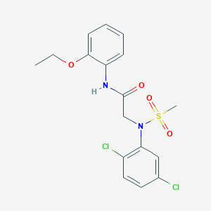 molecular formula C17H18Cl2N2O4S B3543717 N~2~-(2,5-dichlorophenyl)-N-(2-ethoxyphenyl)-N~2~-(methylsulfonyl)glycinamide 