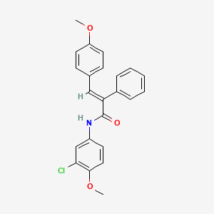 molecular formula C23H20ClNO3 B3543849 N-(3-chloro-4-methoxyphenyl)-3-(4-methoxyphenyl)-2-phenylacrylamide 