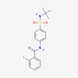 molecular formula C17H19IN2O3S B3543895 N-[4-(tert-butylsulfamoyl)phenyl]-2-iodobenzamide 