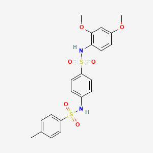 molecular formula C21H22N2O6S2 B3543900 N-(4-{[(2,4-dimethoxyphenyl)amino]sulfonyl}phenyl)-4-methylbenzenesulfonamide 