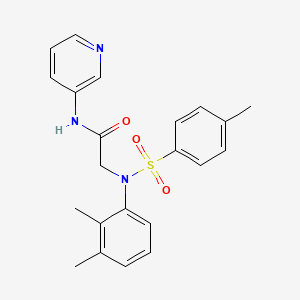 molecular formula C22H23N3O3S B3543910 N~2~-(2,3-dimethylphenyl)-N~2~-[(4-methylphenyl)sulfonyl]-N-pyridin-3-ylglycinamide 