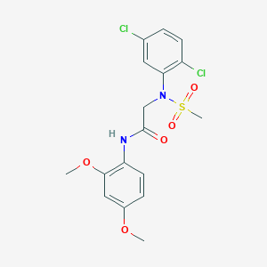 molecular formula C17H18Cl2N2O5S B3543918 N~2~-(2,5-dichlorophenyl)-N-(2,4-dimethoxyphenyl)-N~2~-(methylsulfonyl)glycinamide 