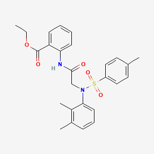 molecular formula C26H28N2O5S B3543967 ethyl 2-({N-(2,3-dimethylphenyl)-N-[(4-methylphenyl)sulfonyl]glycyl}amino)benzoate 