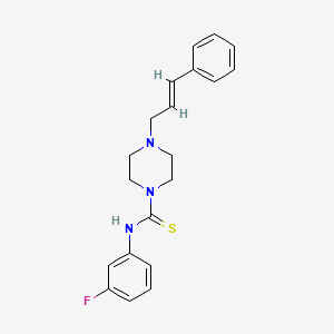 molecular formula C20H22FN3S B3544015 N-(3-fluorophenyl)-4-[(2E)-3-phenylprop-2-en-1-yl]piperazine-1-carbothioamide 