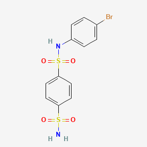 molecular formula C12H11BrN2O4S2 B3544029 N-(4-bromophenyl)-1,4-benzenedisulfonamide 