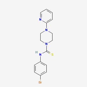 molecular formula C16H17BrN4S B3544110 N-(4-bromophenyl)-4-(2-pyridinyl)-1-piperazinecarbothioamide 