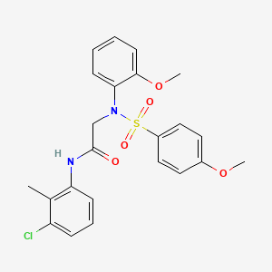 molecular formula C23H23ClN2O5S B3544153 N~1~-(3-chloro-2-methylphenyl)-N~2~-(2-methoxyphenyl)-N~2~-[(4-methoxyphenyl)sulfonyl]glycinamide 