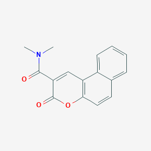 molecular formula C16H13NO3 B3544211 N,N-dimethyl-3-oxo-3H-benzo[f]chromene-2-carboxamide 