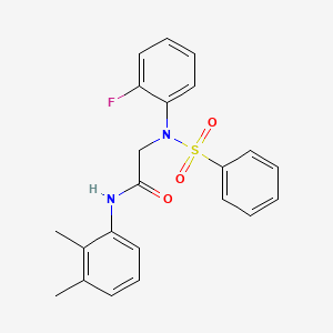 molecular formula C22H21FN2O3S B3544212 N~1~-(2,3-dimethylphenyl)-N~2~-(2-fluorophenyl)-N~2~-(phenylsulfonyl)glycinamide 