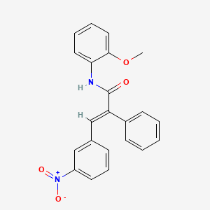 molecular formula C22H18N2O4 B3544219 N-(2-methoxyphenyl)-3-(3-nitrophenyl)-2-phenylacrylamide 