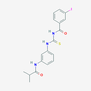 molecular formula C18H18IN3O2S B3544227 3-iodo-N-({[3-(isobutyrylamino)phenyl]amino}carbonothioyl)benzamide 