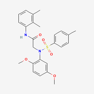 molecular formula C25H28N2O5S B3544231 N~2~-(2,5-dimethoxyphenyl)-N-(2,3-dimethylphenyl)-N~2~-[(4-methylphenyl)sulfonyl]glycinamide 