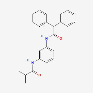 molecular formula C24H24N2O2 B3544242 N-{3-[(diphenylacetyl)amino]phenyl}-2-methylpropanamide 