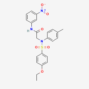 molecular formula C23H23N3O6S B3544259 N~2~-[(4-ethoxyphenyl)sulfonyl]-N~2~-(4-methylphenyl)-N~1~-(3-nitrophenyl)glycinamide 