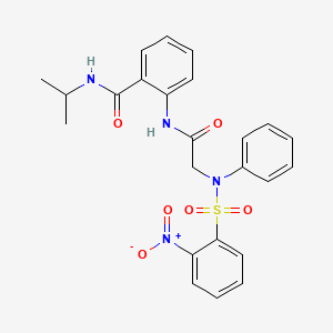 molecular formula C24H24N4O6S B3544262 N-isopropyl-2-({N-[(2-nitrophenyl)sulfonyl]-N-phenylglycyl}amino)benzamide 
