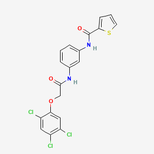 molecular formula C19H13Cl3N2O3S B3544371 N-(3-{[(2,4,5-trichlorophenoxy)acetyl]amino}phenyl)thiophene-2-carboxamide 