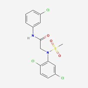 molecular formula C15H13Cl3N2O3S B3544412 N~1~-(3-chlorophenyl)-N~2~-(2,5-dichlorophenyl)-N~2~-(methylsulfonyl)glycinamide 